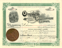 Oregon Development Co. - Stock Certificate